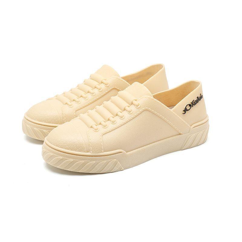 

Трендовые женские дождевые сапоги в японском стиле с низким вырезом и неглубоким голенищем, водонепроницаемая обувь для работы на кухне, противоскользящая, прочная 40