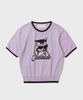 Sekeonmonollogeu W. Cattitude Semi-Crop Half Ringer Knit [Lavender]_Sewkt005Lavender