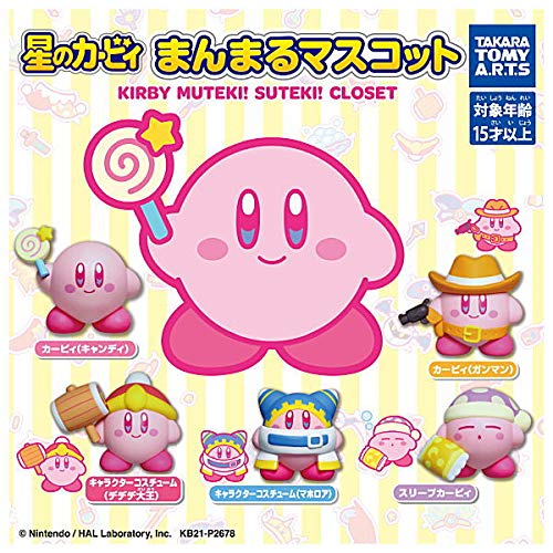 

Набор капсульных игрушек Kirby of the Stars Maru Mascot KIRBY CLOSET Gacha Gacha MUTEKI! СУТЕКИ! [5 (полный полный)]