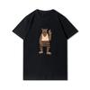 Anime 100 Muster Sommer-T-Shirts für Frauen Panda Tier bedruckt lässige Kurzarm-Oberteile 100 % Baumwolle Übergröße O-Ausschnitt T-Shirts