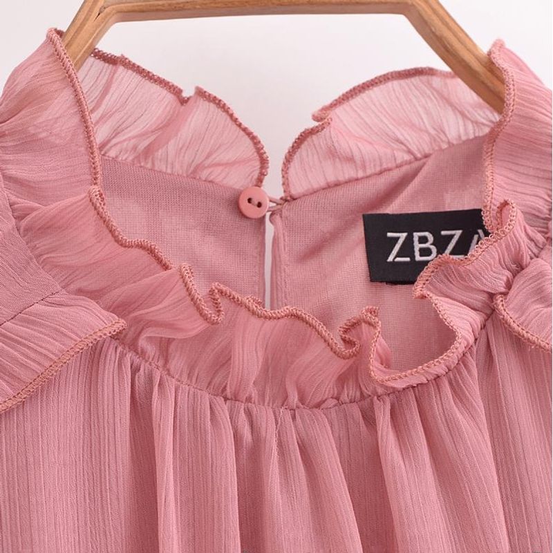 Kaslead New Arrival Women's Clothing Fashion Style Fashion Minimalist Laminated Decoration Mini Dress 5029172