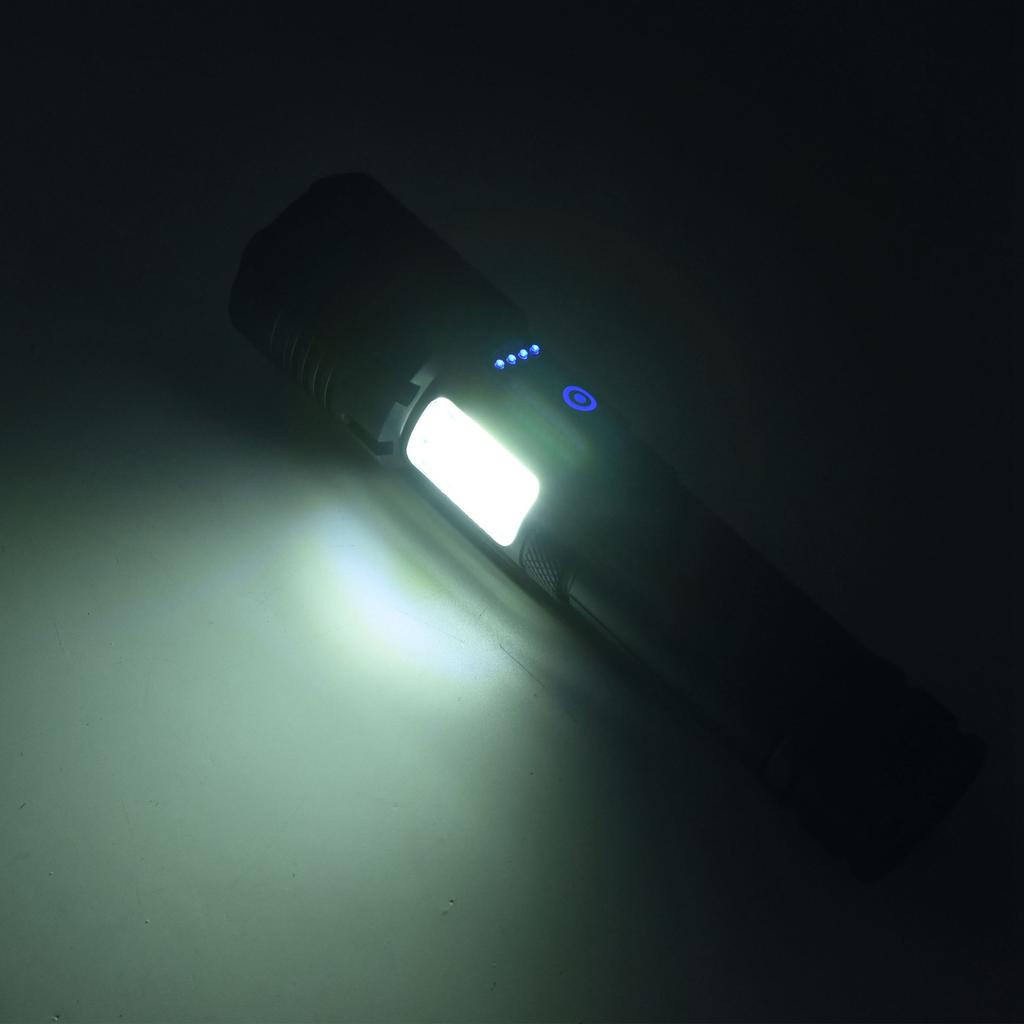Glare Flashlight Super Bright Waterproof Zoomable with Power Display for Outdoor