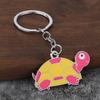 2Pcs Keychain Pendant Metal Chain Design Cartoon Key Ring with Turtle Shape Enamel