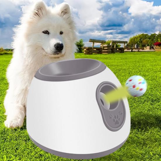 Automatic Pet Ball Thrower Launcher EU Plug Interactive Dog Indoor Outdoor Toy