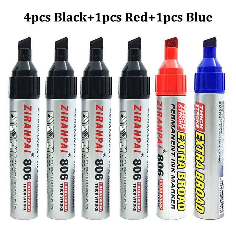 3-Farben Marker mit großer Kapazität 10mm Spitze Ölbasis Große Spitze Nachfüllbar Wasserdicht Nicht Radierbar