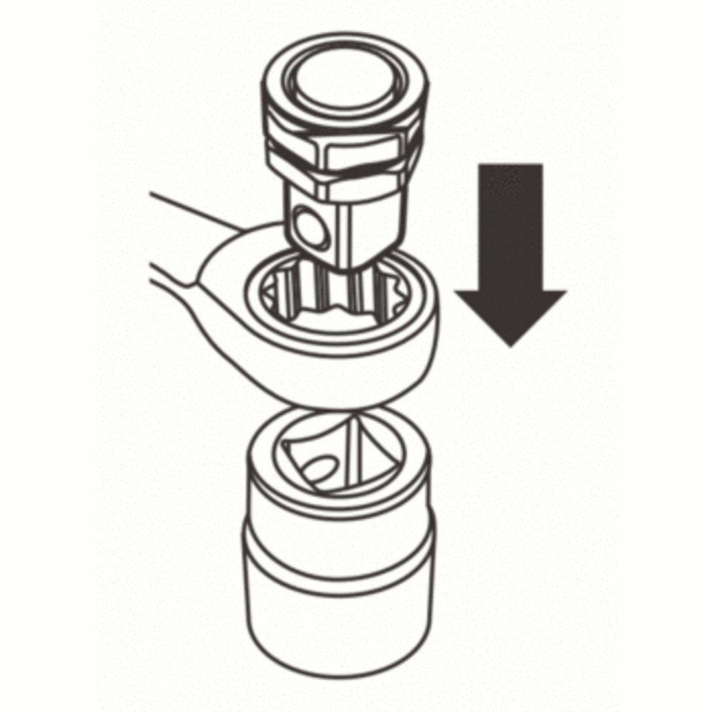 TONE Ratchet Open End Adapter RA2-6S, 6.35mm (1/4") Drive, Pack of 6