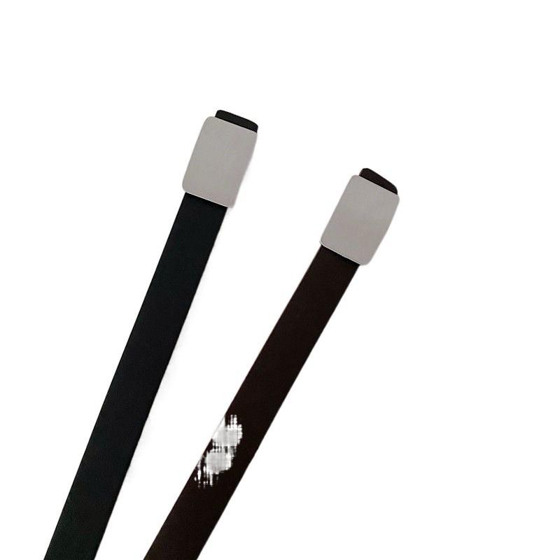 And Black Elegant Coffee Pu Belt For Women With Smooth Buckle And Unique Aesthetic