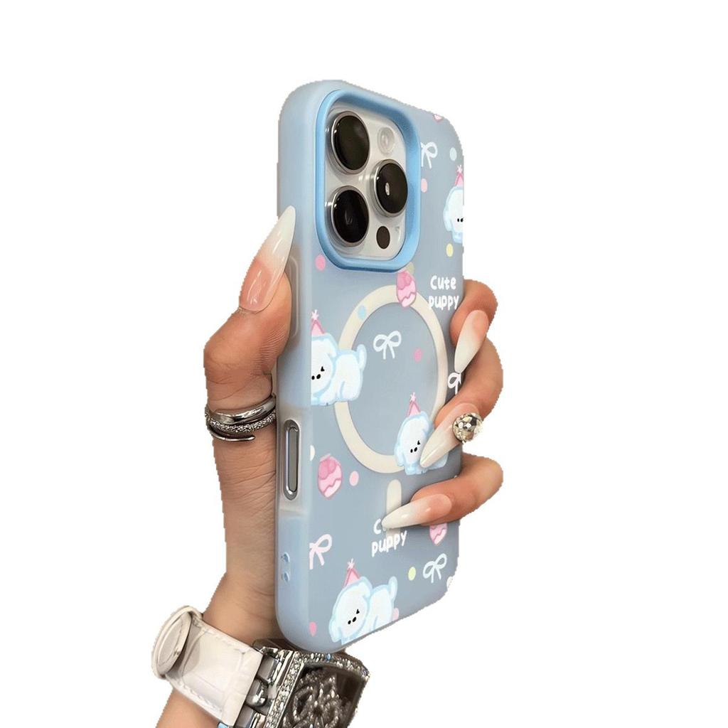 Cartoon Magnetische Jelly Zwei-in-Eins Handyhülle All-inclusive Handyhülle Transparent Sommer 14pm Modische Magnetische Handyhülle