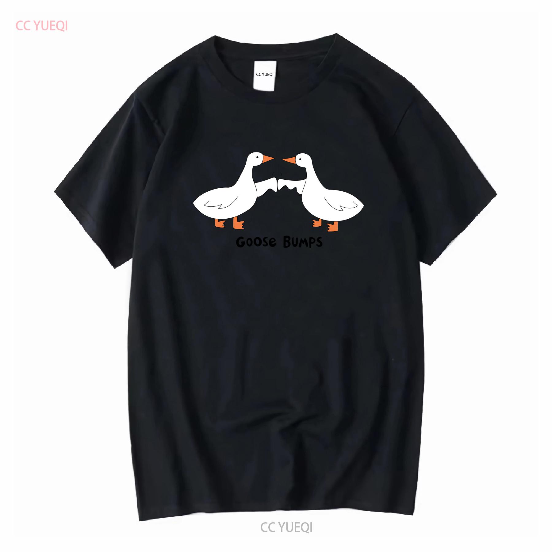 

Funny Goose Bumps Duck Meme Silly Lover Trendy Costume T Shirt long or short sleeves vintage Washed graphic Comfortable 4XL