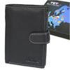Portfel Skórzany Męski Duży Pionowy Z Zapinką Beltimore Czarny RFiD I42