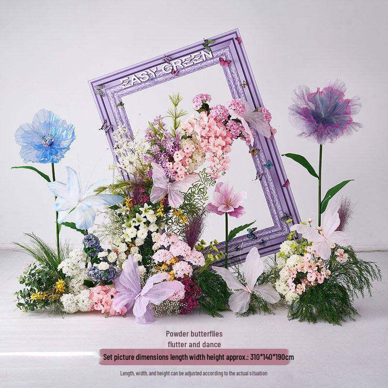 Monet Garden Purple Artificial Floral Decorations for Spring Landscaping Ornaments