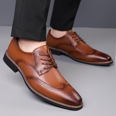 Business Men's Leather Shoes Retro Fashion Style Leisure Outdoor Party  Black Brown Wedding Dress Groom's Shoes Plus Size 38-48