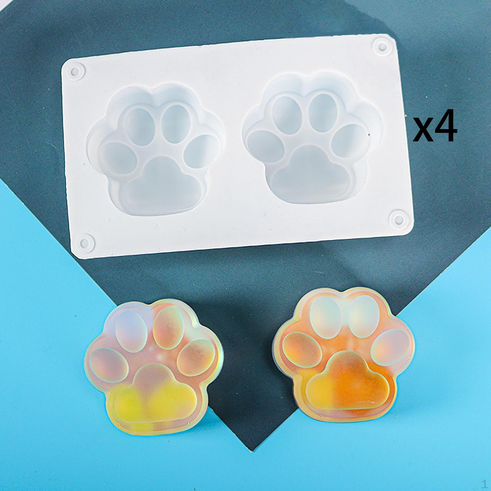 

4 шт., формы для выпечки в виде лапы кошки, животного, домашнего животного, ручная работа, изготовление лосьона для ванны, кулон-бар, желейный ключ