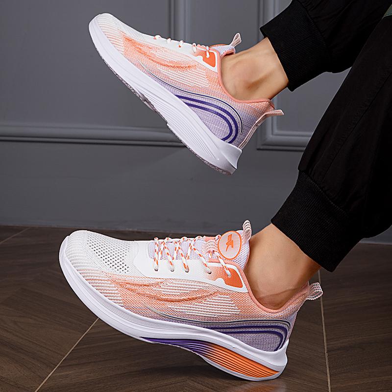 Women'S Running Shoes Mesh Lightweight Breathable Anti-Slip Air Mesh Casual Shoes Women Outdoor Soft Lace-Up Sports Shoes Women