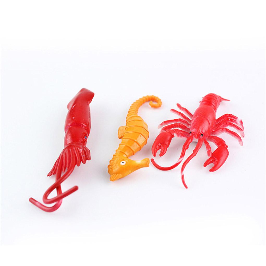 24pcs Children Simulation Sea Life Fish Toys Lifelike Model Home Office Decorations Holiday Gift