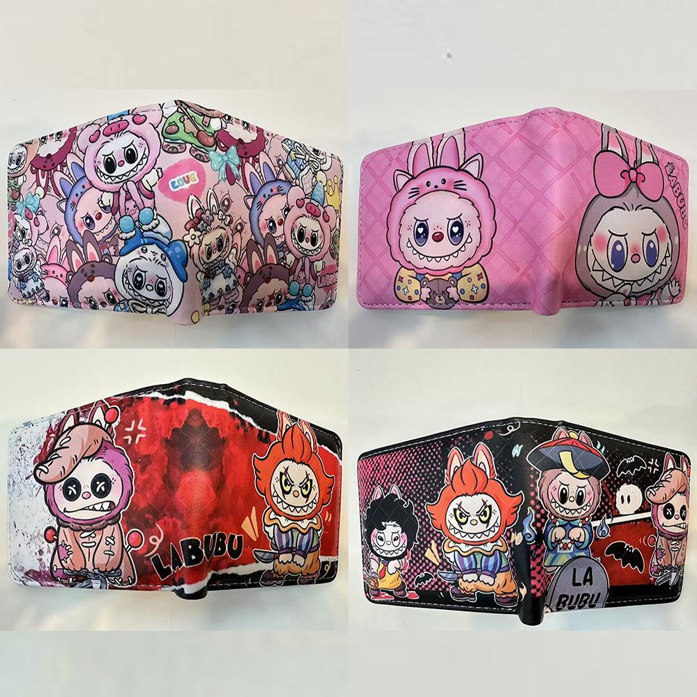 Anime Peripheral Wallet Cute Cartoon Change Bag Student Children Universal PU Half Fold Wallet