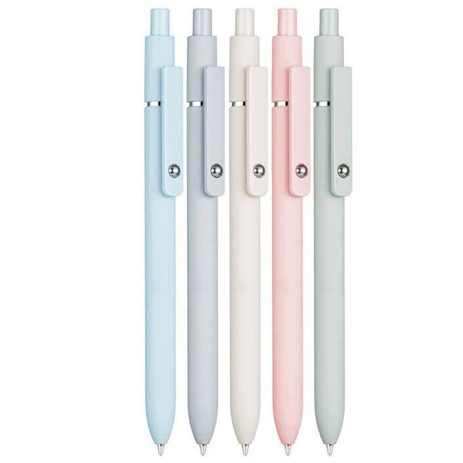 

5 шт. выдвижная гелевая ручка с наконечником 0,5 мм, быстросохнущая, гладкая для письма, школьные канцелярские принадлежности для взрослых студентов, ведение дневника 5