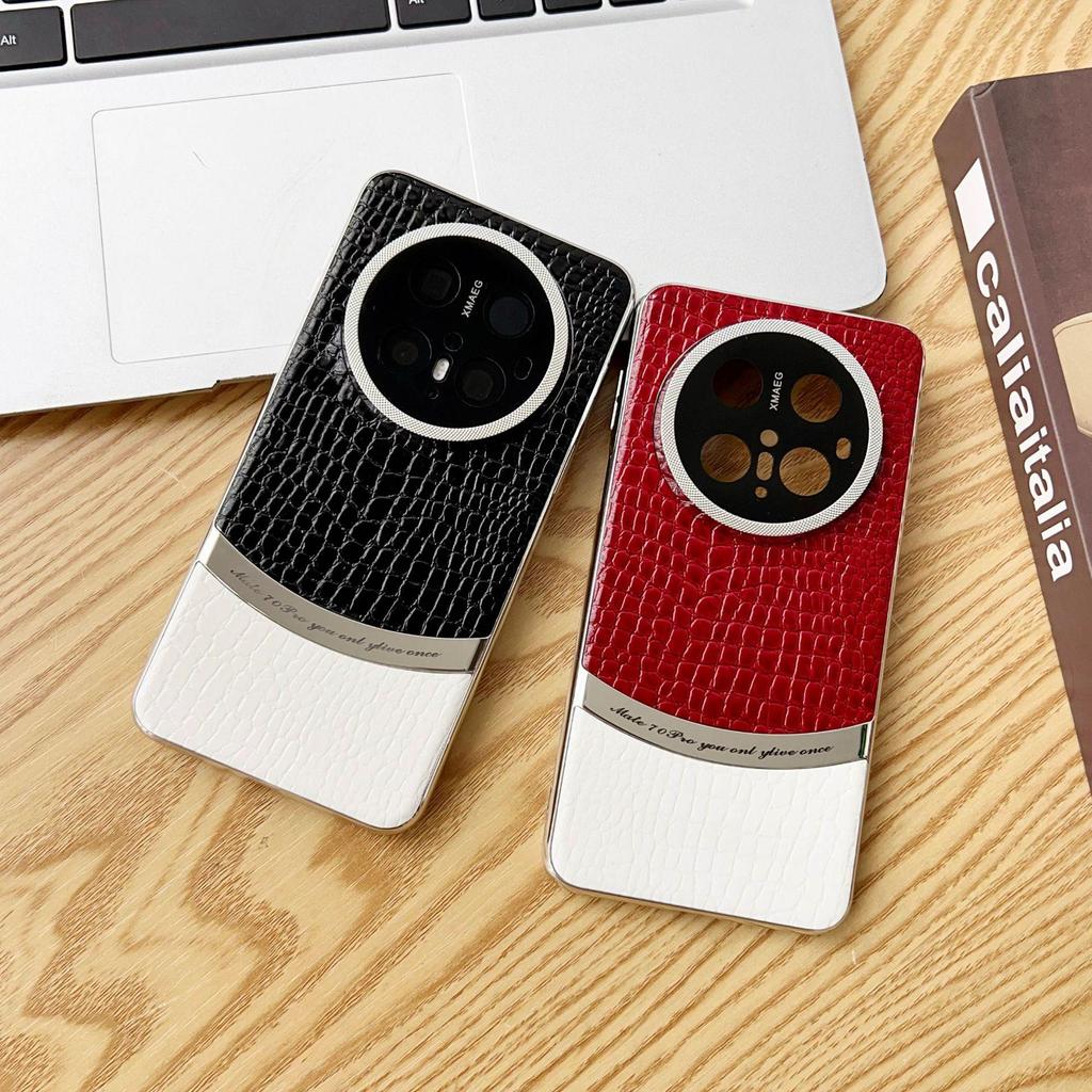 Huawei P80 Pro High-End Crocodile Pattern Protective Case: Luxury, Anti-Drop, Compatible with Mate70 & Honor Magic7