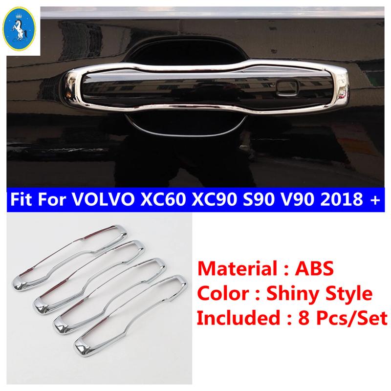 For Volvo XC90 XC60 XC40 S90 V90 2018 - 2024 Chrome Exterior Door Handle Cover Moulding Cover Trim Car Interior Accessories