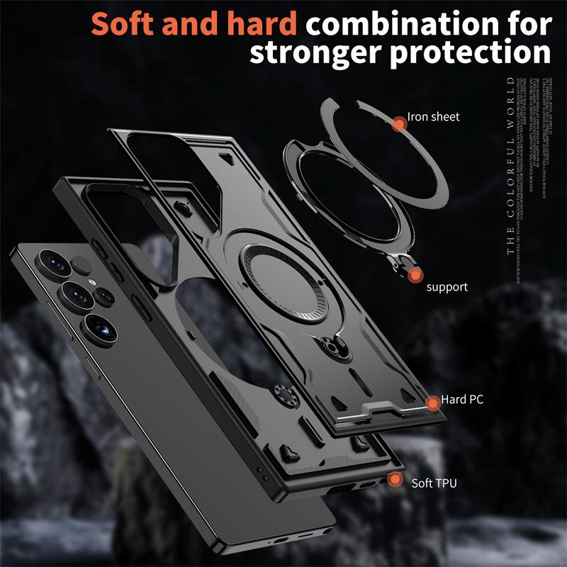 Magnetic Case For Samsung Galaxy S25 S24 S23 S22 Ultra Plus S21 For Magsafe Phone Cases For Samsung S25 EDGE S24 S23 FE Cover