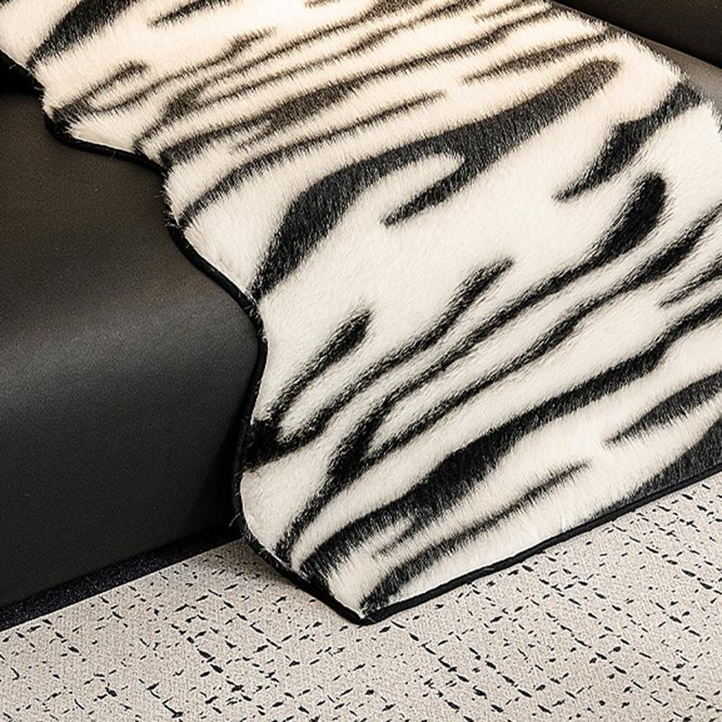 Luxury Imitation Mink Fur Sofa Cover Non-Slip Solid Color Thicken Warm Plush Sofa Towel For Living Room Couch Cover Home Decor