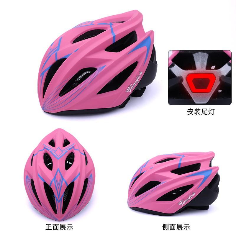 Adult Kids Cycling Helmet Road Mountain Bikes Adjustable Half With Tail Light Mount PCEPS Safety Gear
