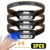 Mini Rechargeable Sensor Headlamp Waterproof Work Light Built-in Battery USB Rechargeable Head Flashlight Camping Search Light