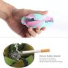 Portable Camouflage Ashtray Anti-Scalding Cigarette Holder Environmentally Friendly Soft Round Silicone Ashtray Ashtray Holder