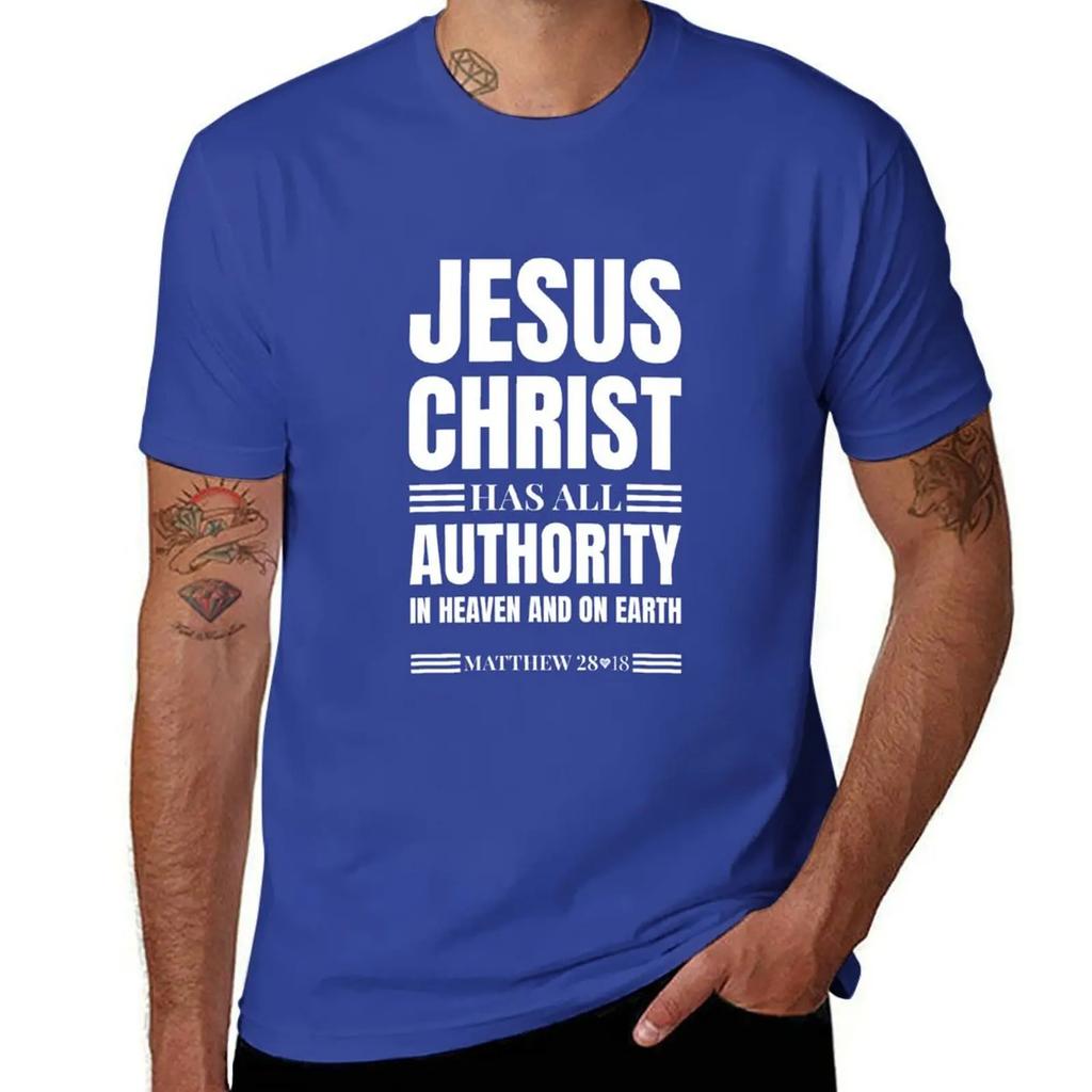 MATTHEW 2818 JESUS CHRIST HAS ALL AUTHORITY IN HEAVEN AND ON EARTH TShirt vintage t shirts Blouse heavyweights mens t shirt