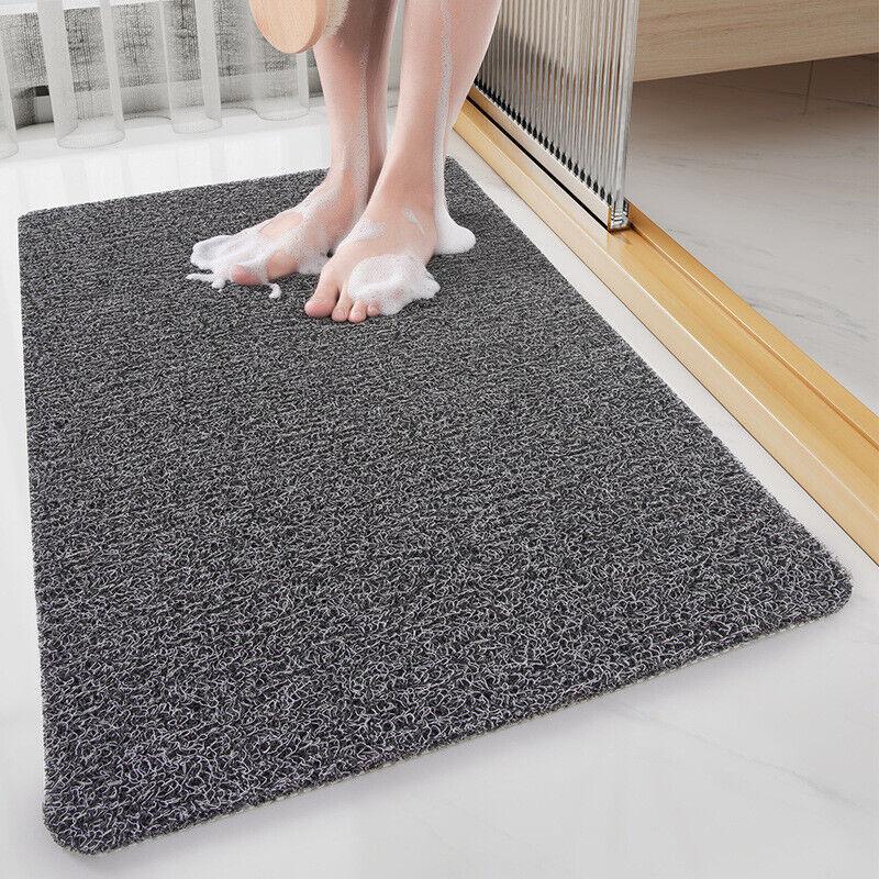 

Nonslip Comfort New Shower Mat Pvc Loofah Kitchen Rugs Foot Pad Easy Cleaning темно серый