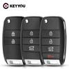 KEYYOU 10Pcs Car Remote Key Shell Case 2/3/4 Buttons For KIA K3 K2 K5 Rio Sorento Carens Cerato Forte TOY40/HYN14 Blade Housing