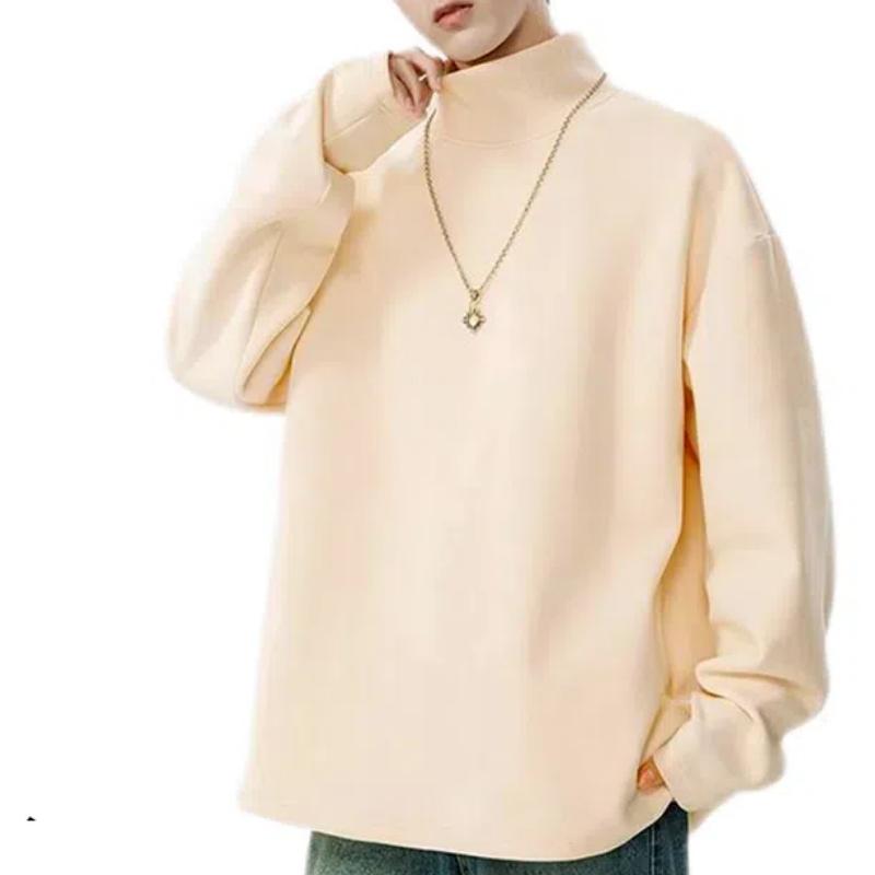 

Осень Зима Полувысокая горловина Длинный рукав Термобелье с флисовой основой Мужская одежда Флисовая толстовка Под толстовками 5XL абрикосовый