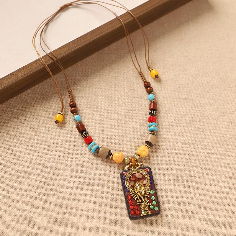 Necklace Nepalese Thangka Pendant Tibetan Retro Exotic Niche Long Sweater Chain Women