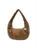 [Matinkim] TWIST HANDLE SMALL HOBO BAG IN BROWN