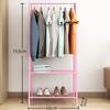 Sleek Wrought Iron Clothes Rack: Minimalist Floor-Standing Design for Easy Assembly
