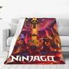 N-ninjagos Blanket  Flannel Funny Warm Throw Blankets for Bedspread Summer
