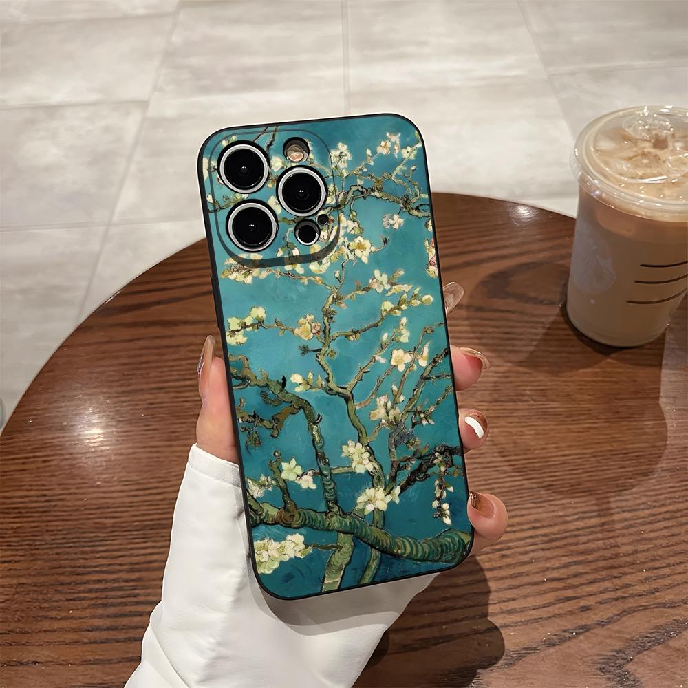 Oil Painting Phone Case For 17 Pro Max Iphone 14 Pro Max 12 16 15 13 Pro 11 Xr X Xs 8 7 Plus Back Cover