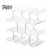 Cup Storage Rack, Multi-Layer Stacking Organizer, with Wavy Slot Design, Space Saving Desktop Bar Storage for Mugs Glasses Coffee Cups