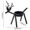 Reindeer Christmas Candle Holder Iron Deer Candle Pillar Rustic Elk Candlestick Stand  Living Room