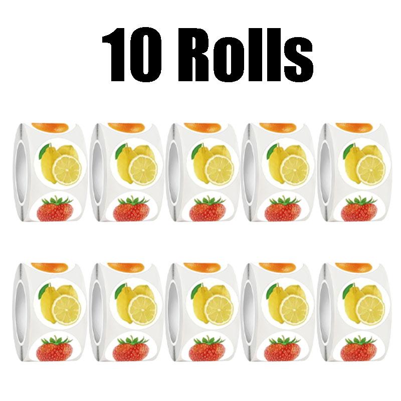 111pcs/Roll Waterproof Fruit Stickers, DIY Decal Roll for Laptop Phone Case Notebook Suitcase & Scrapbook