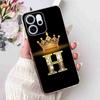 For Oppo Reno14 F 5G 6.57" Case Popular Design Letters A-Z Crown TPU Soft Silicone Cover For Oppo Reno 14F CPH2743 Phone Casing