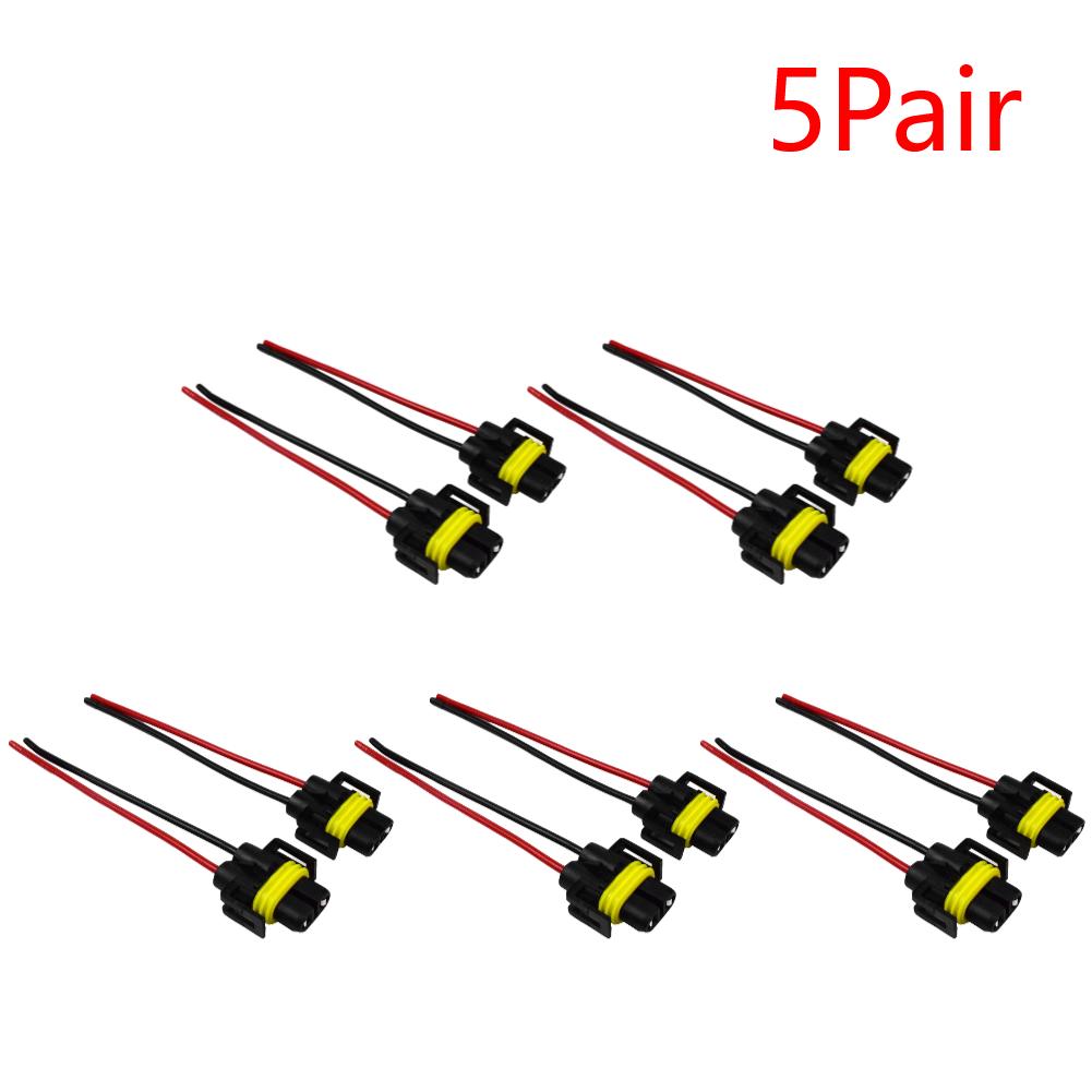 Car Bulb Socket Adapter Connectors H8/H9/H11 Bulb Socket Headlight Fog Lamp Headlamp Female Adapter Auto Accessories