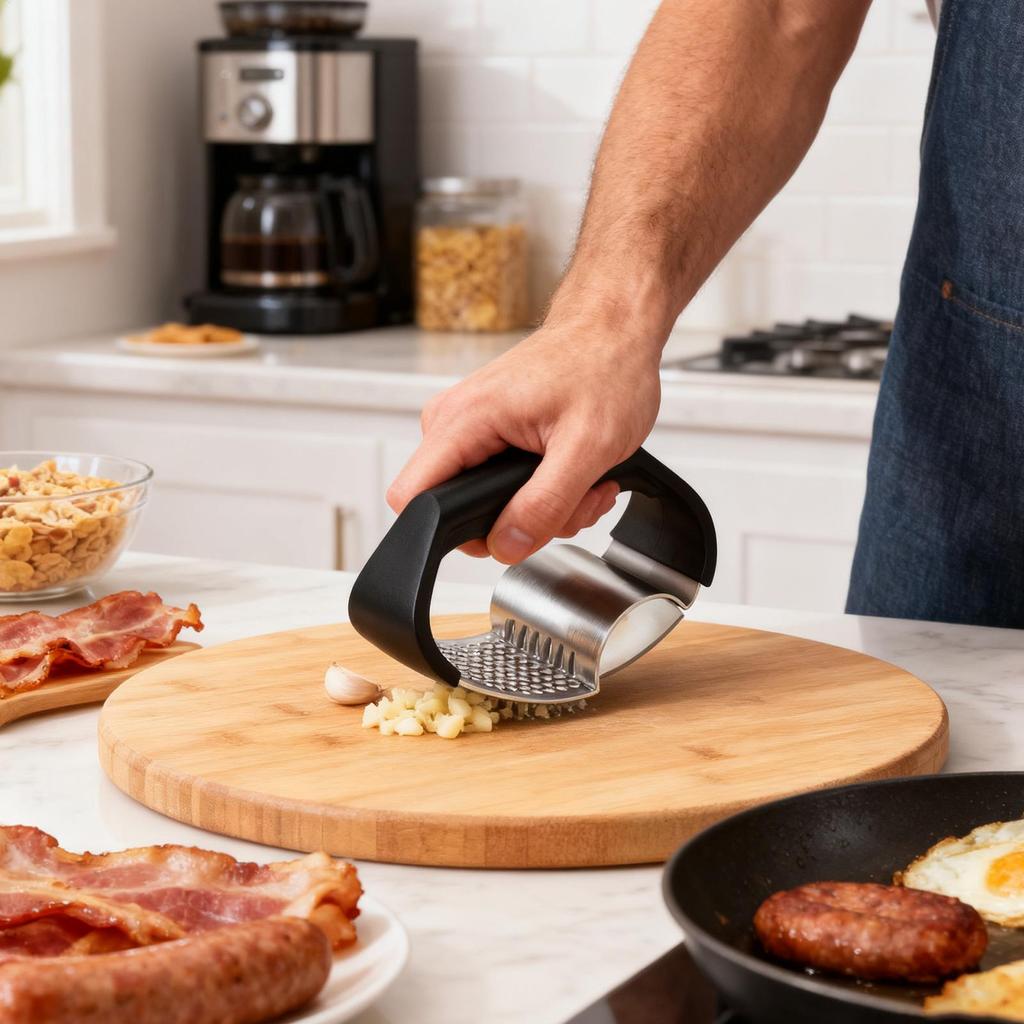 Rocking Garlic Press Portable Easy-Squeeze Ergonomic Press Rocker Rocking Garlic Ginger Crusher For Kitchen Home Restaurant