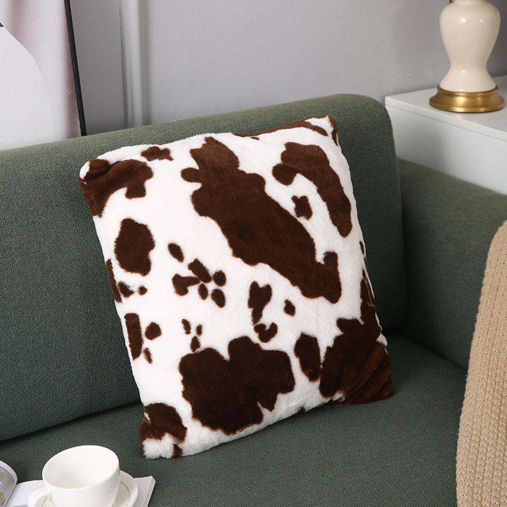 Fluff Cow Pattern Pillowcase 45CM Cushion Cover Home Decor Throw Pillowcover Sofa/Bed
