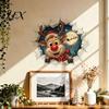 Christmas Party Atmosphere Props 3D Wall Stickers, Self?Adhesive PVC Decals, Reindeer Santa Removable Stickers Gingerbread Snowman Xmas Decor