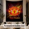 Custom Text Tapestry Manchester United Print Wall Tapestry Indoor Living Room Wall Decor