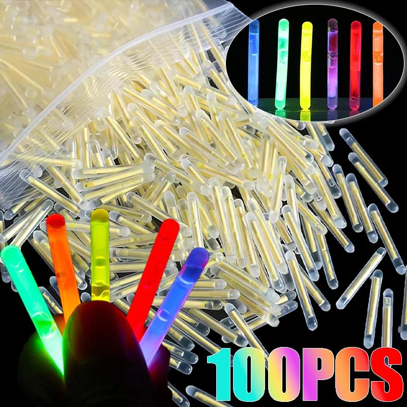 10/100x Glowing Sticks Bright Colorful Light Chemical Fluorescence Sticks for Wedding Decoration Night Fishing Float Rod Lights