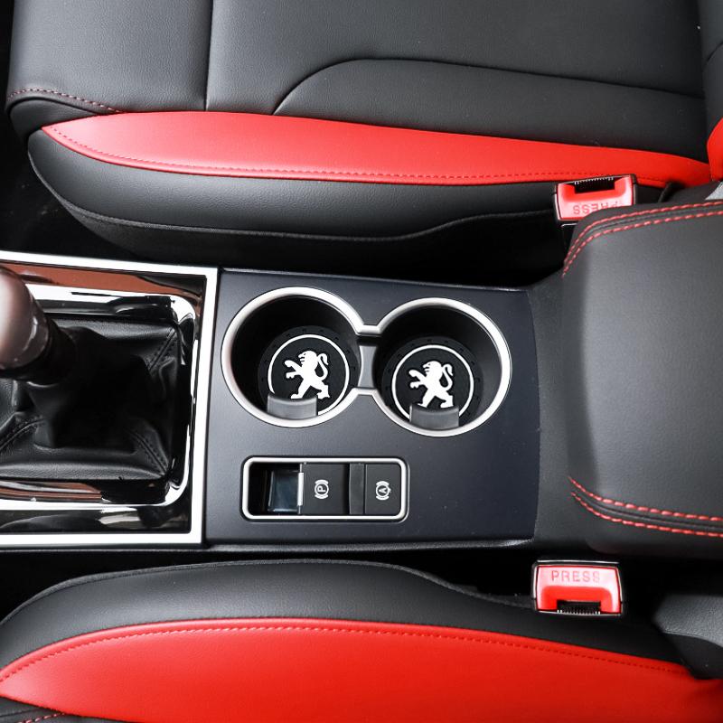 Auto-Getränkeuntersetzer Anti-Rutsch Flaschenhalter Untersetzer Auto Zubehör Für Peugeot 308 408 508 RCZ 208 3008 2008 206 207 108 406 407 408 206 207 208 306 307