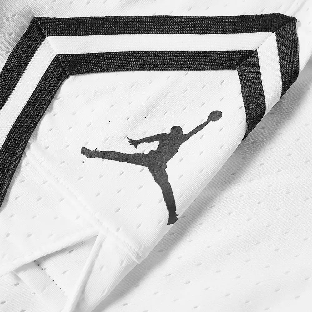 Jordan Spirit Diamond Logo Print Drawstring Breathable Basketball Shorts Men Bottoms White DH9075-100