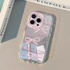 Pink Bow Suitable for IPhone16promax Phone Case Apple 14 Mirror Cream 12 Creativity